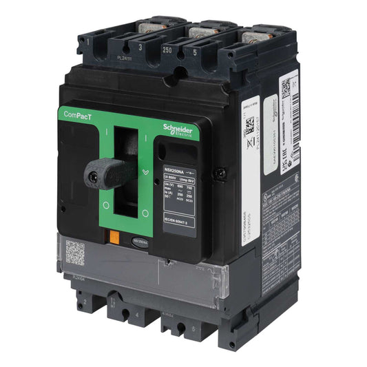 Schneider Merlin Powerpact4 250A TP ComPacT Switch Disconnector NSX250NA, AC22A, AC23A