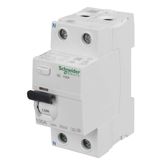Schneider Acti9 100A 2 Pole 30mA Type A RCD