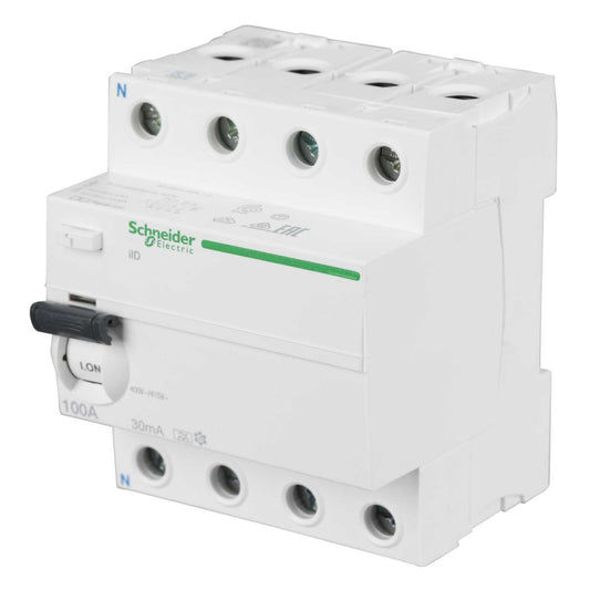 Schneider Acti9 100A 4 Pole 30mA Type A RCD
