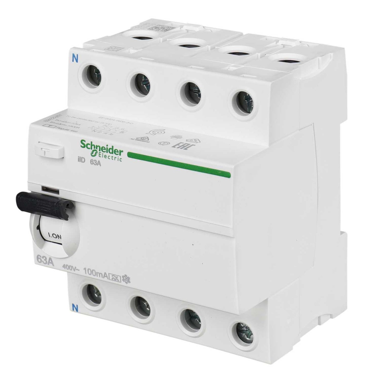 Schneider Acti9 63A 4 Pole 100mA Type A RCD