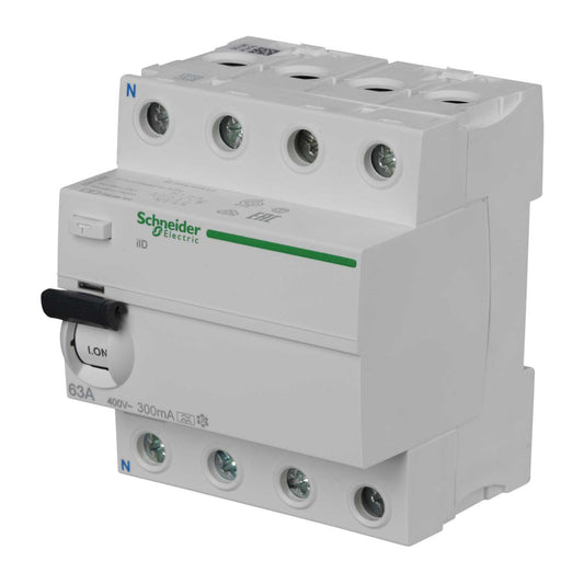 Schneider Acti9 63A 4 Pole 300mA Type A RCD