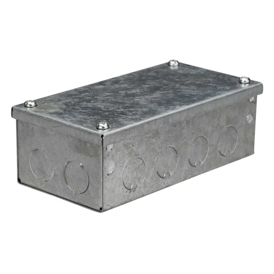 Metpro 150mm x 75mm x 50mm Galvanised Adaptable Box with Knockouts