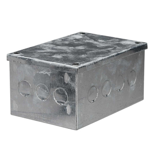 Metpro 150mm x 100mm x 75mm Galvanised Adaptable Box with Knockouts