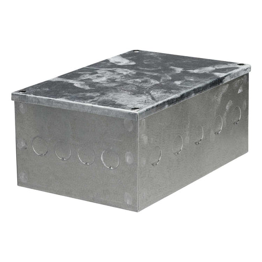 Metpro 225mm x 150mm x 100mm Galvanised Adaptable Box with Knockouts