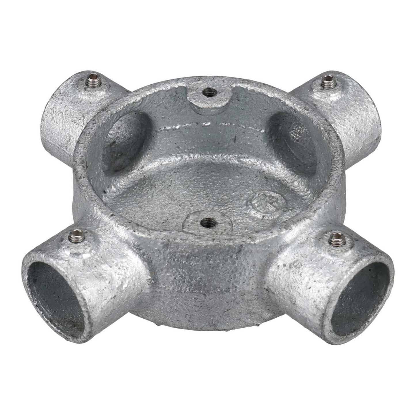 Conlok® 20mm Galv 4 Way Box with Screw (Sold in 1's)