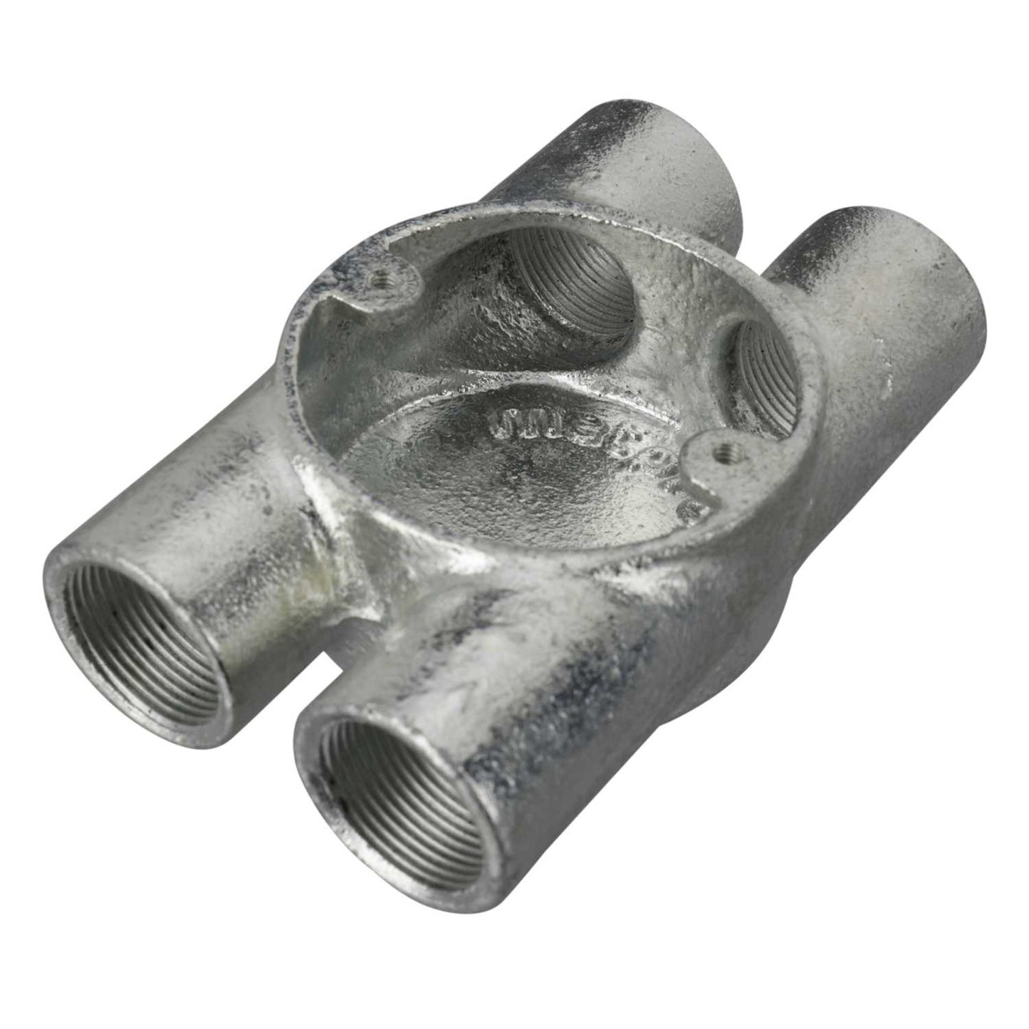 25mm 4 Way H Through Galvanised Conduit Box (Sold in 1's)