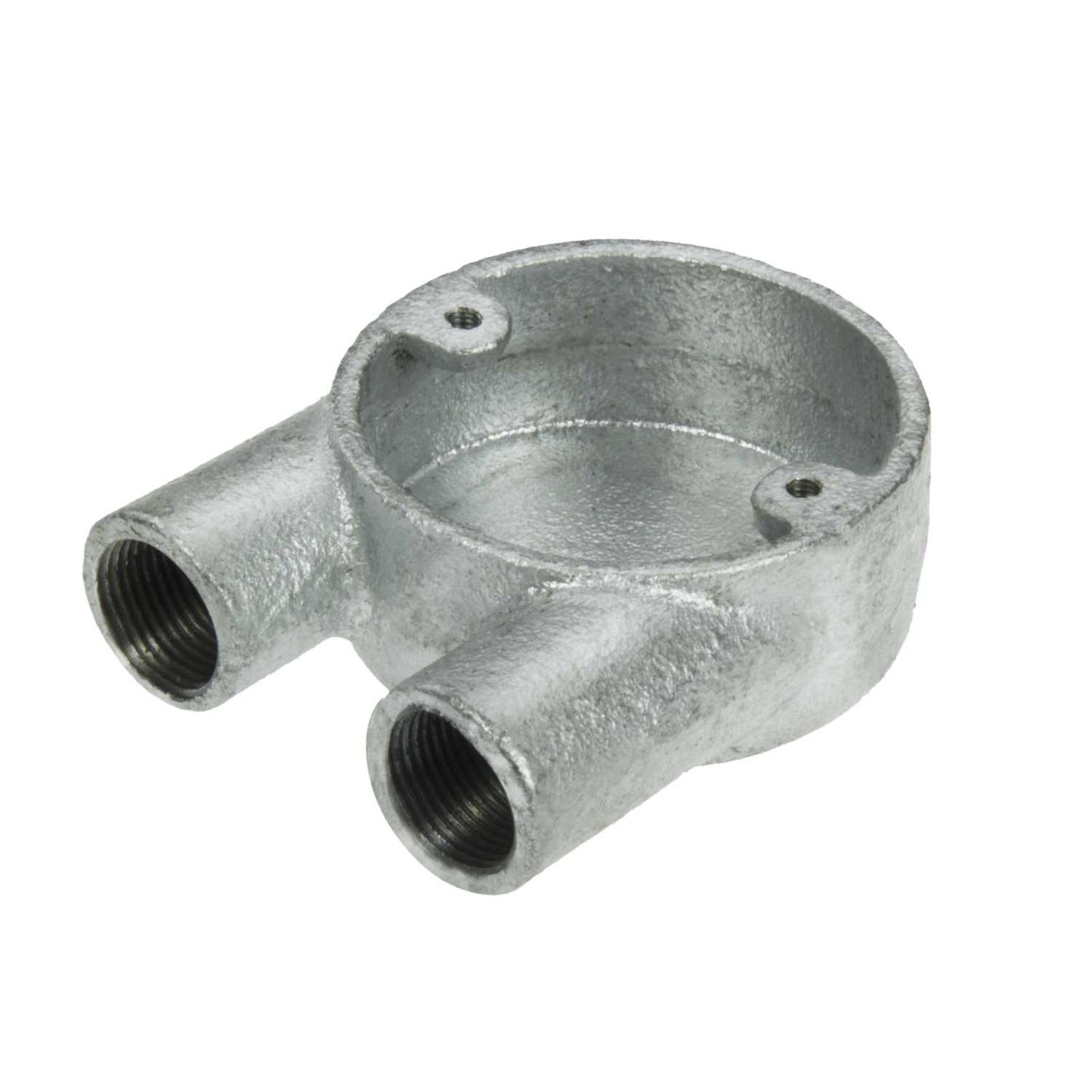 20mm 2 Way U Galvanised Conduit Box (Sold in 1's)