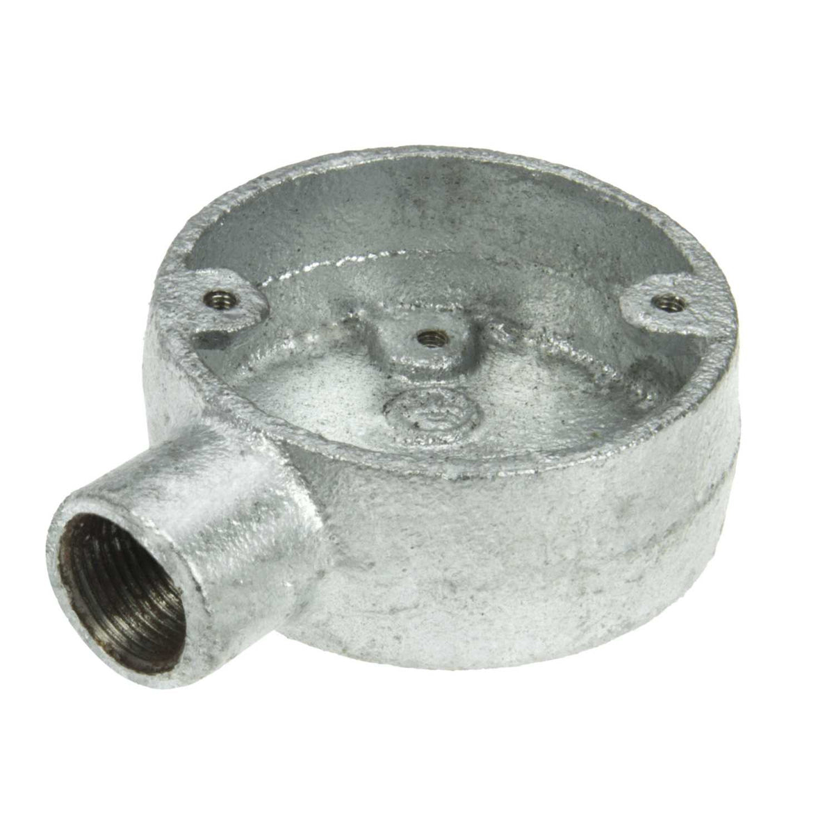 25mm 1 Way Galvanised Conduit End Box (Sold in 1's)