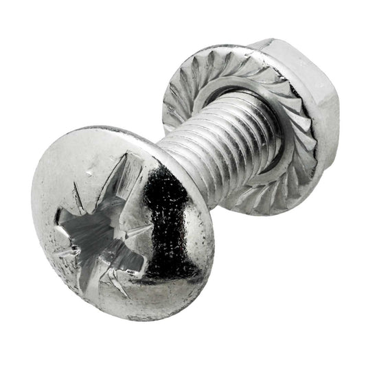 Robson Products M6 x 20 Roofing Nuts and Bolts BZP (Pack of 200)
