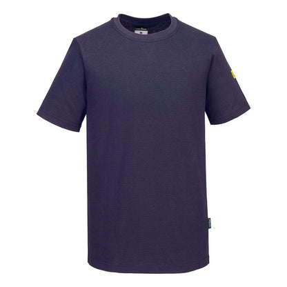 Anti-Static ESD T-Shirt, 4XL, R, Navy