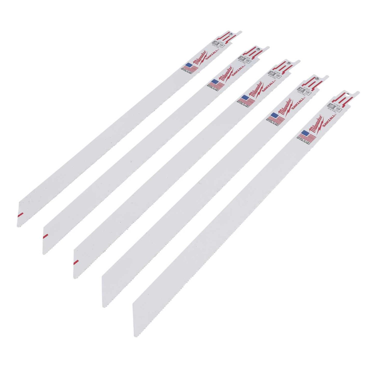Milwaukee 300mm 18TPi Sawzall Saw Blades (Pack of 5)