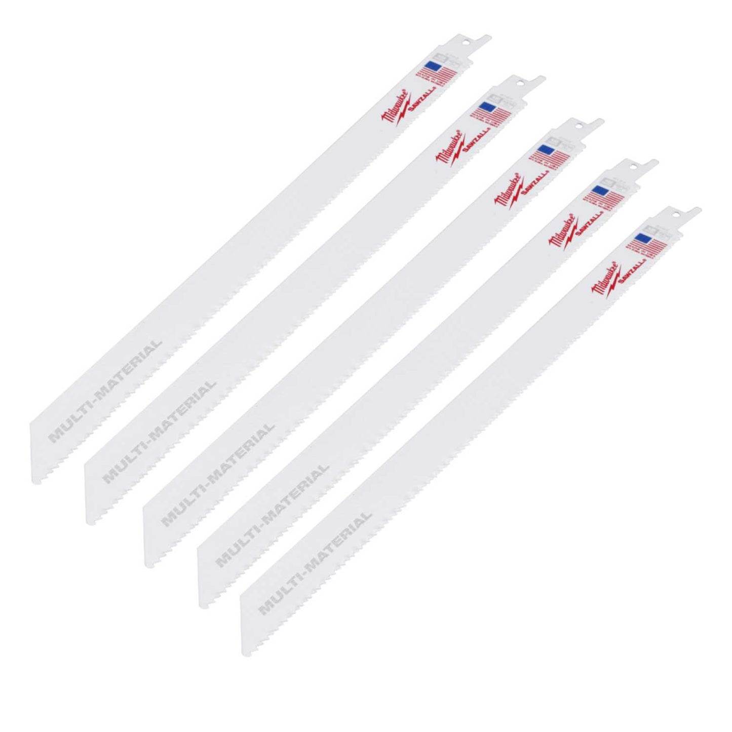 Milwaukee 300mm 10/14TPi Sawzall Multi-Material Blades (Pack of 5)