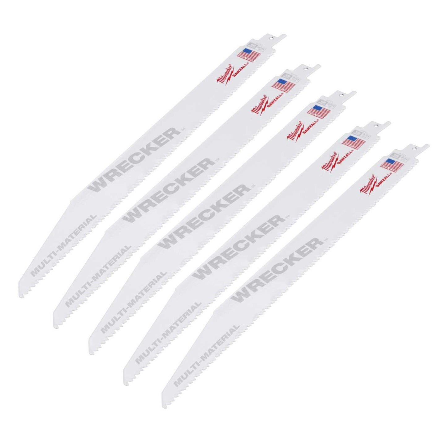 Milwaukee 300mm 7/11TPi Sawzall Multi Material Wrecker Saw Blade (Pack of 5)
