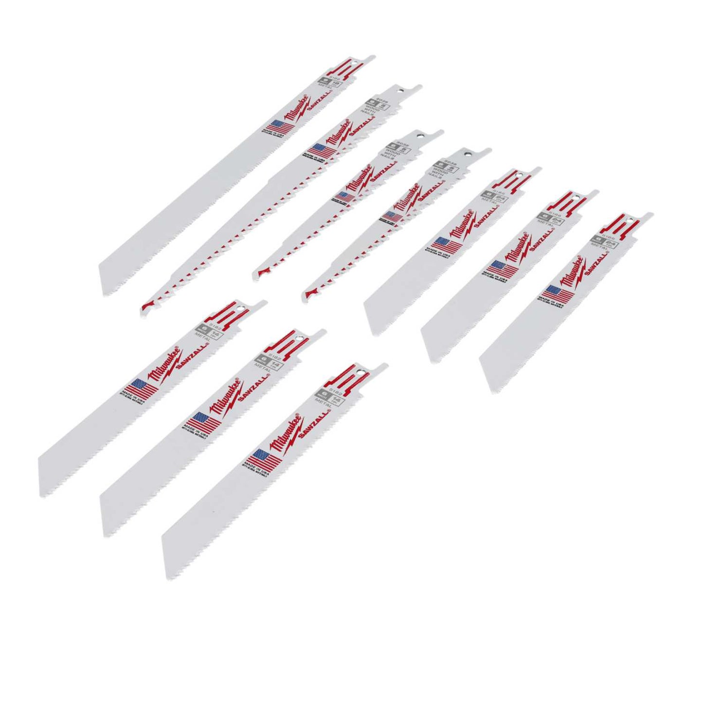 Milwaukee Sawzall Mixed Blade Set (10)