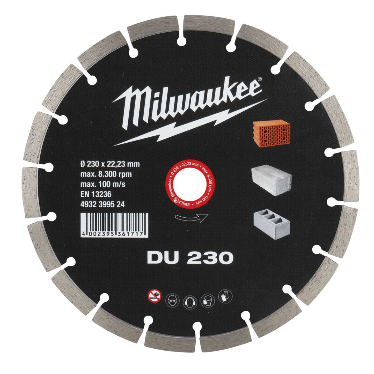 Milwaukee 230mm DU Diamond Cutting Disc