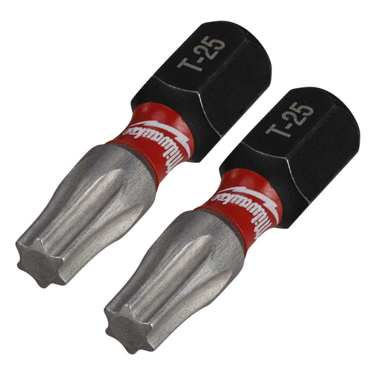 Milwaukee Shockwave™ TX25 x 25mm Impact Duty Screwdriver Bit (Pack of 2)