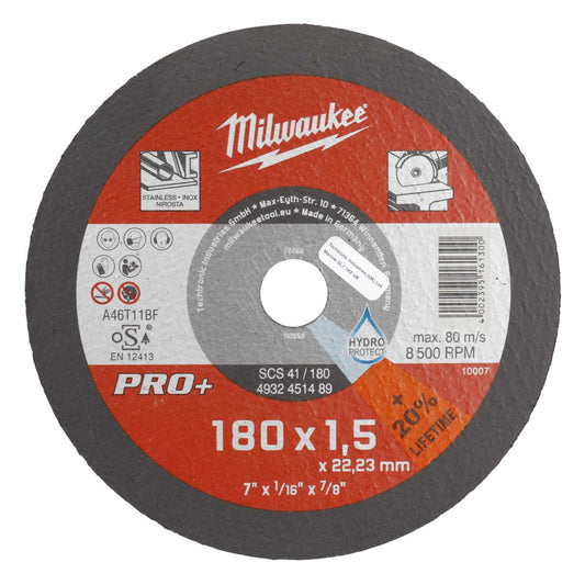 Thin Metal Cutting Discs Pro+ 180 x 1.5 x 22mm (Sold in 1's)