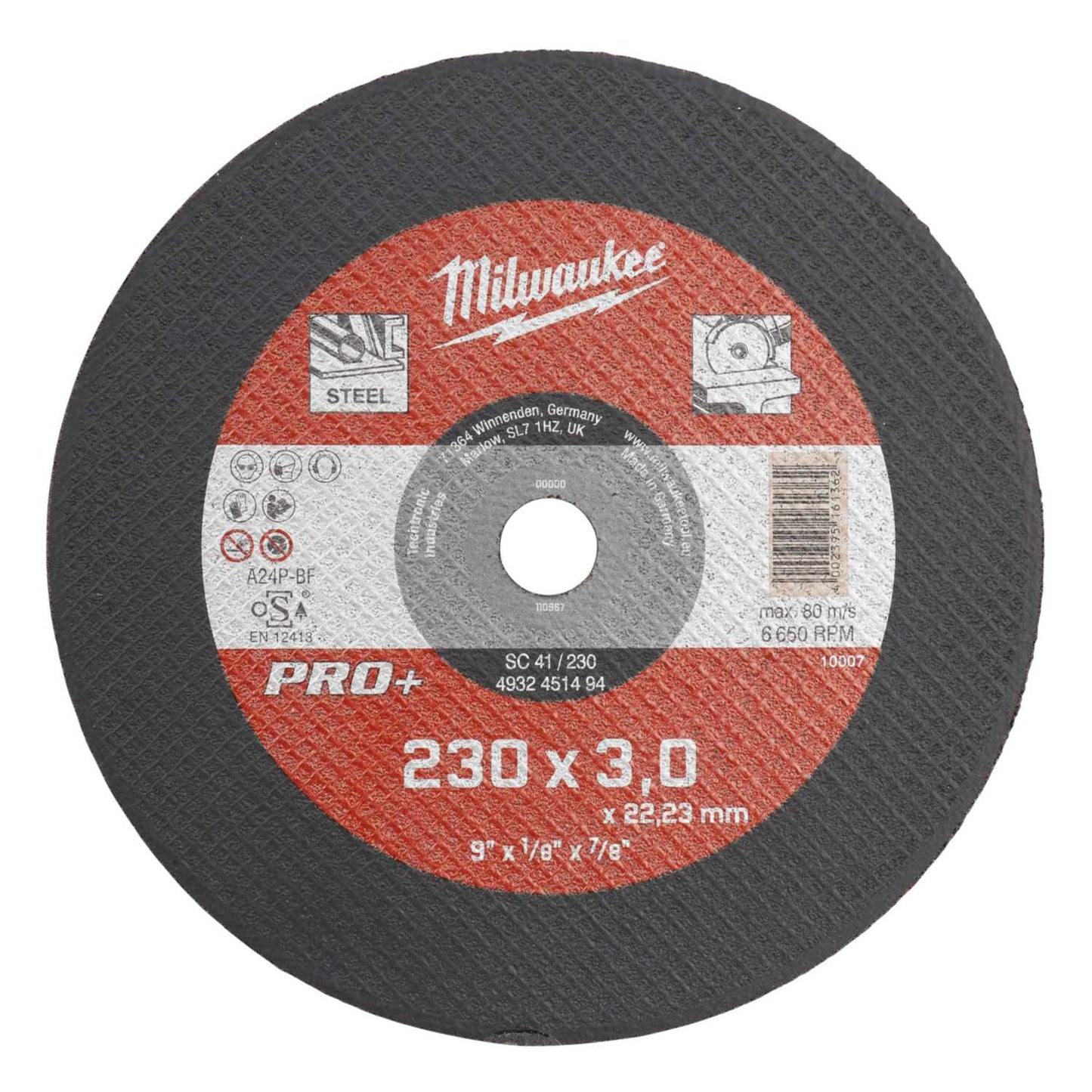 Metal Cutting Discs Pro+ 230 x 3 x 22mm (Sold in 1's)