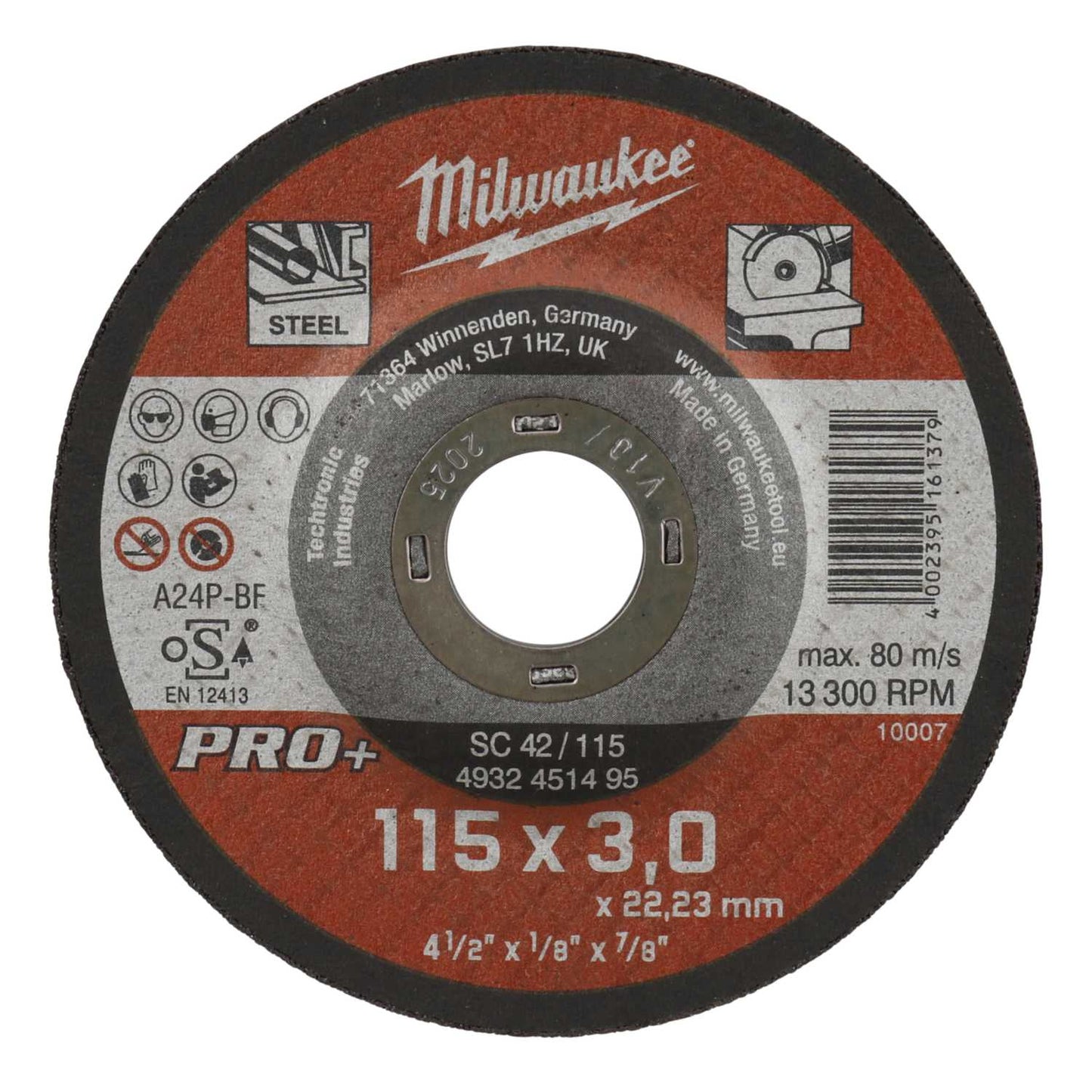 Metal Cutting Discs Pro+ 115 x 3 x 22mm (Sold in 1's)