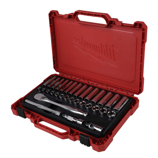 Milwaukee 32 Piece ⅜" Drive Ratchet and Metric Socket Set