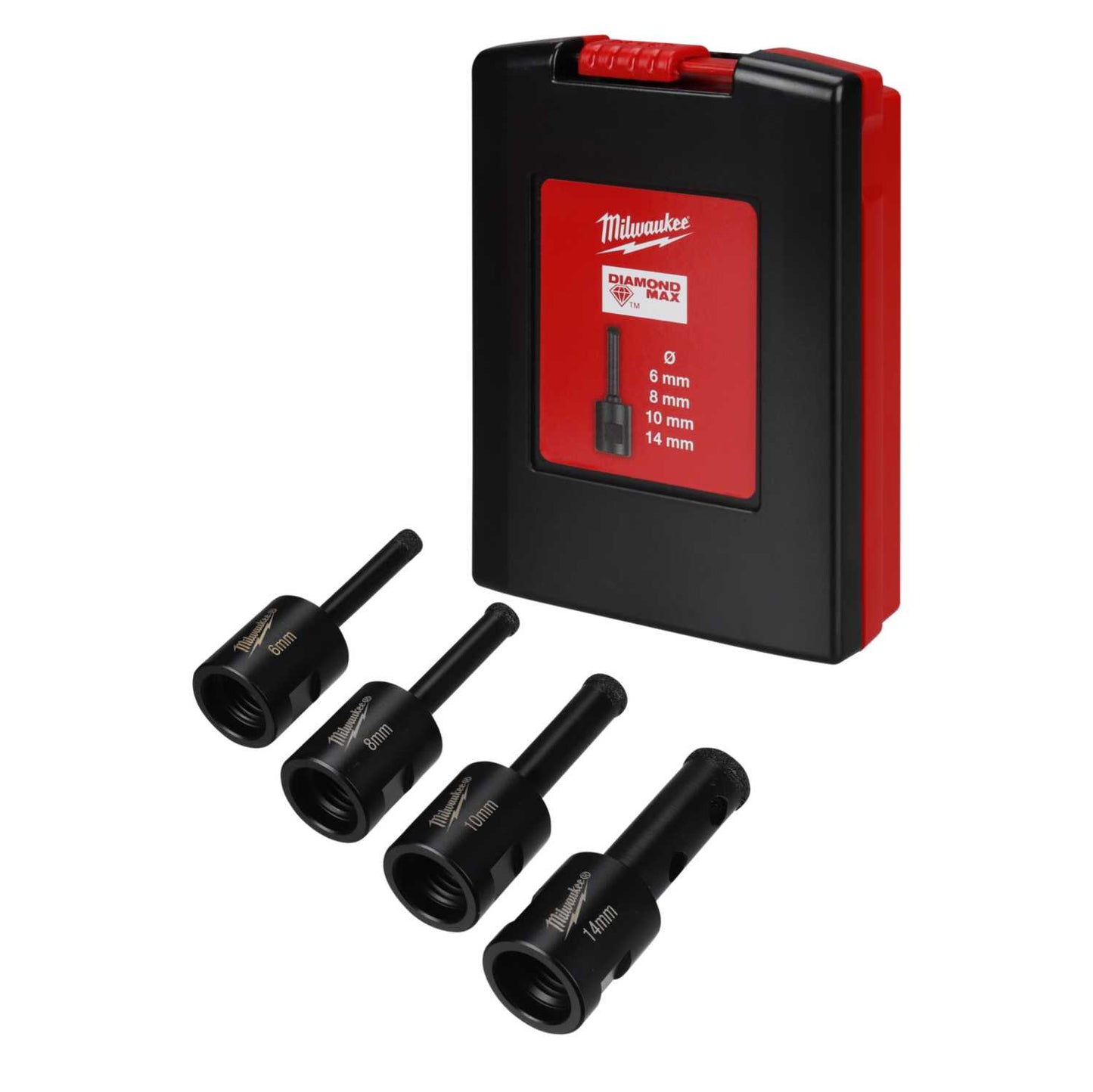 Milwaukee 4 Piece M14 Diamond Drill Set