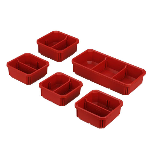 Milwaukee Bins for Packout™ Slim Organiser and Compact Organiser (Set of 5)