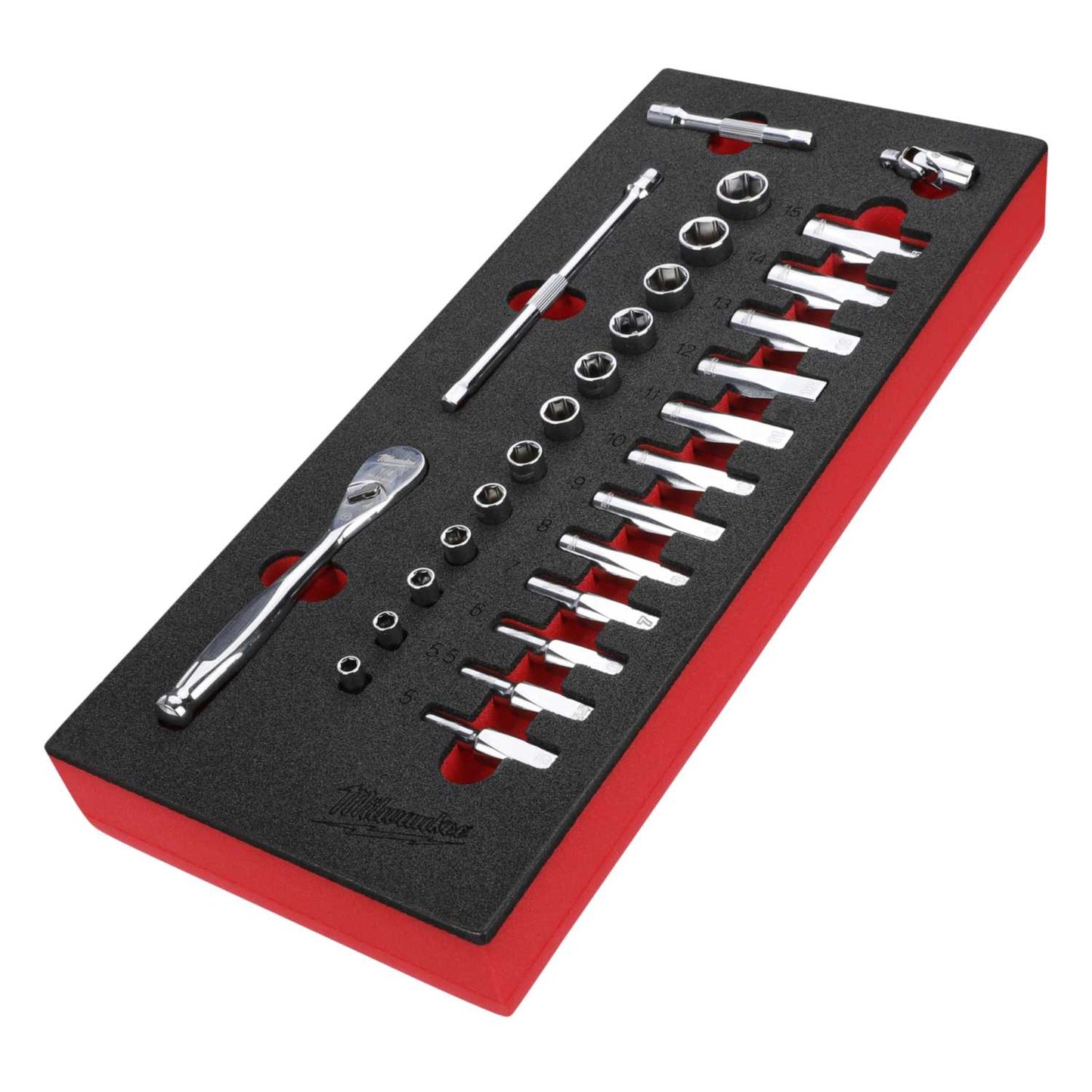 Milwaukee Toolguard™ ¼" Ratchet and Socket Set with Foam Inset