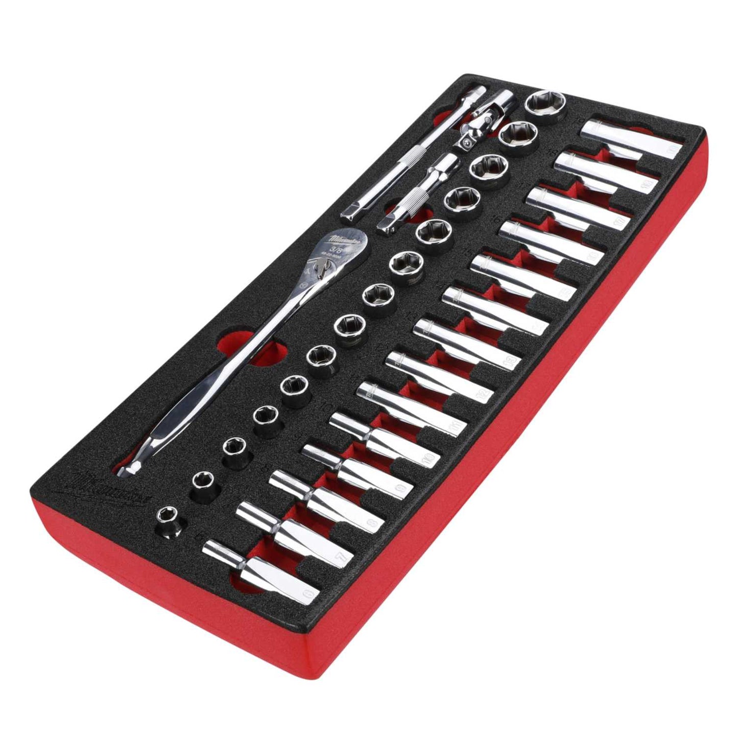 Milwaukee Toolguard™ ⅜" Ratchet and Socket Set with Foam Inset