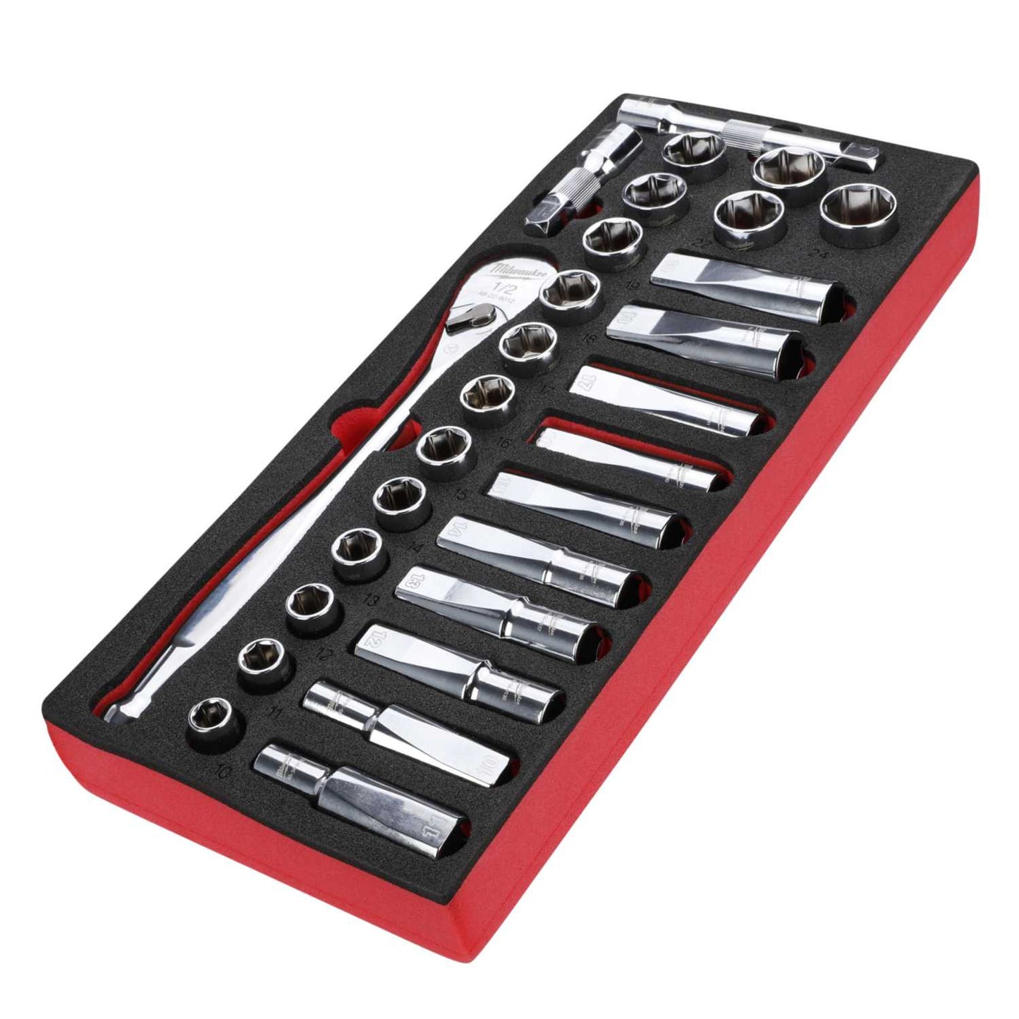 Milwaukee Toolguard™ ½" Ratchet and Socket Set with Foam Inset