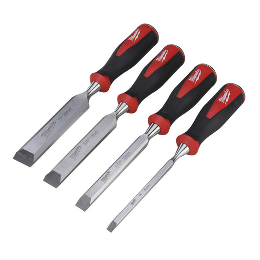 Milwaukee 4 Piece Bevelled Edge Chisel Set