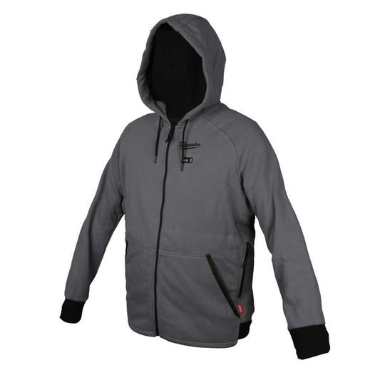 Milwaukee M12HHGREY4-0 Small Heated Hooded Jacket Grey