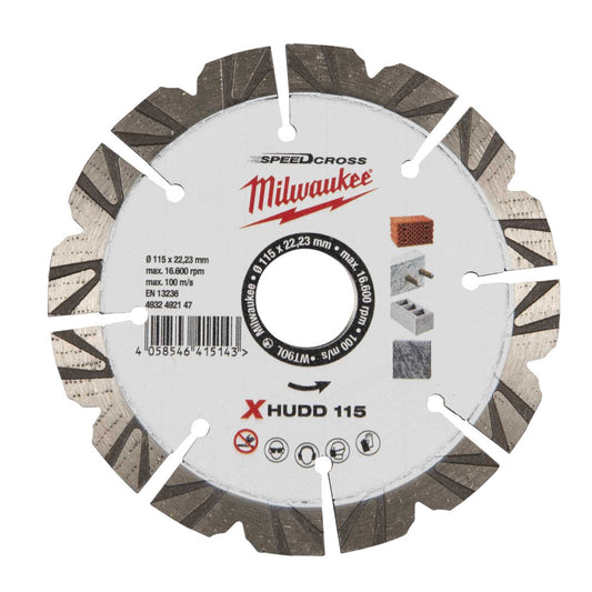 Milwaukee 115mm Premium Speedcross Xhudd Diamond Cutting Disc