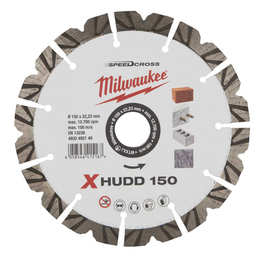 Milwaukee 150mm Premium Speedcross Xhudd Diamond Cutting Disc