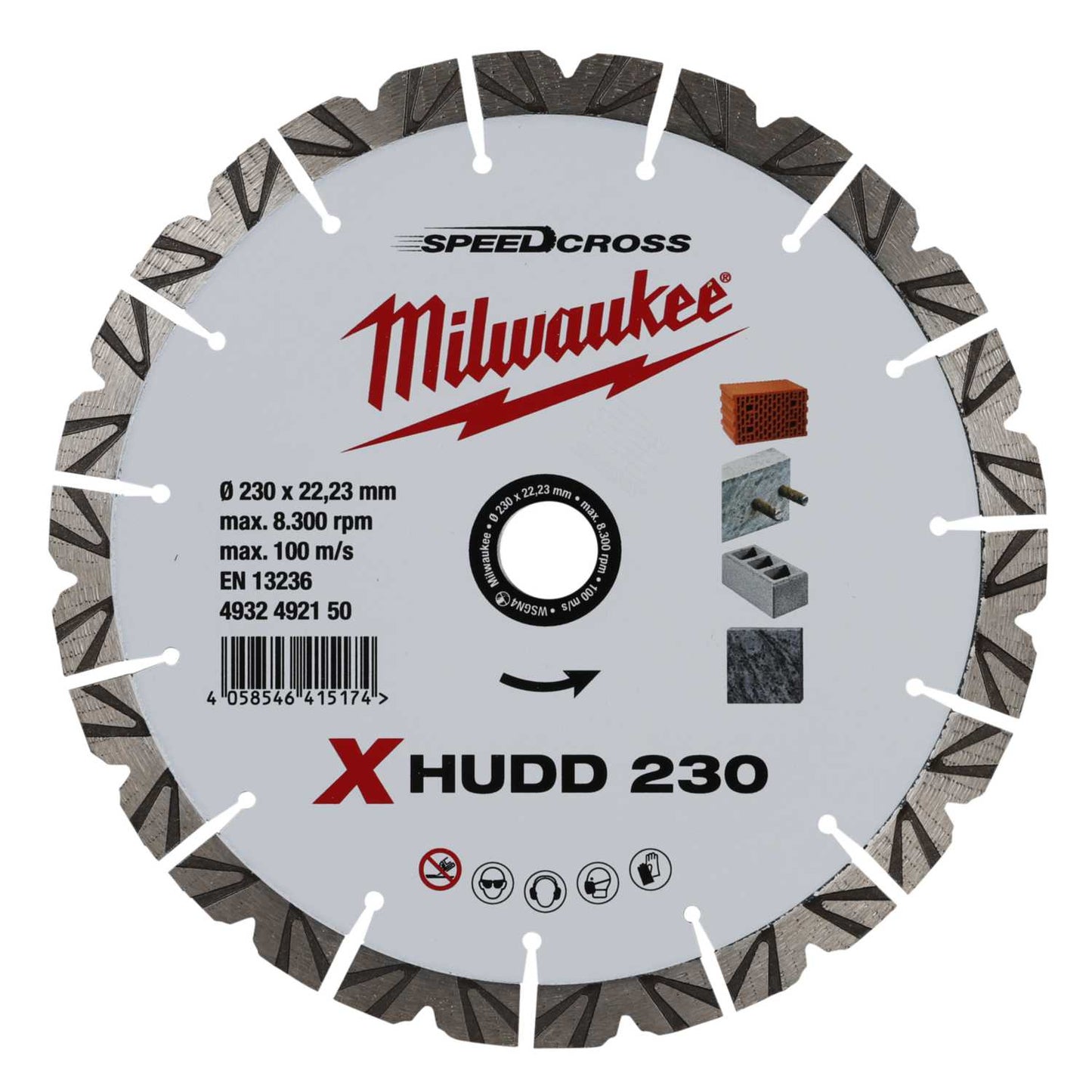 Milwaukee 230mm Premium Speedcross Xhudd Diamond Cutting Disc