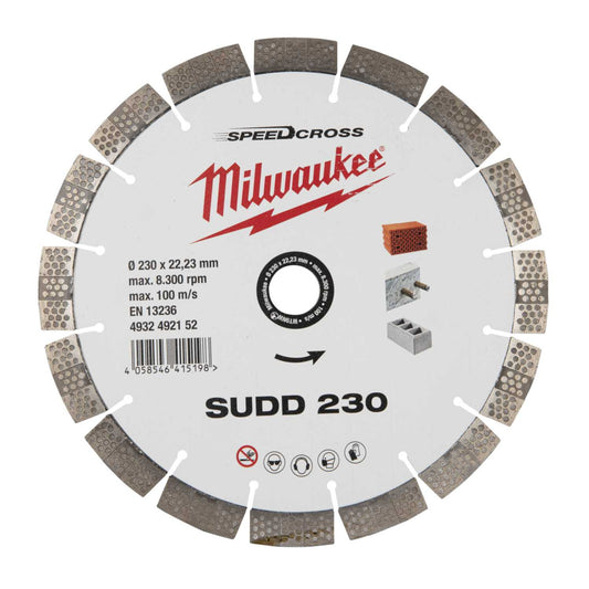 Milwaukee 230mm Speedcross Sudd Diamond Cutting Disc
