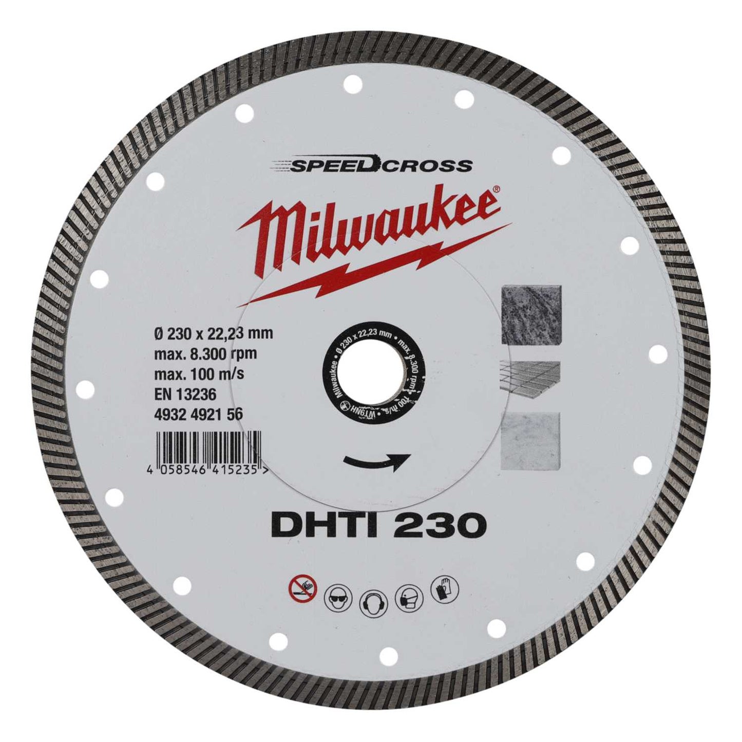 Milwaukee 230mm Speedcross Dhti Diamond Cutting Disc