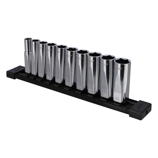 Milwaukee 3/8" Drive Metric Deep Chrome Socket Set