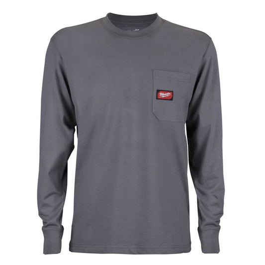 Milwaukee XX Large Work Long Sleeve T-Shirt Grey