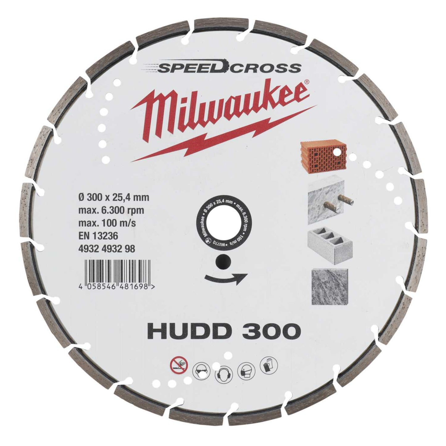 Milwaukee 300mm Speedcross Hudd Circular Saw Blade