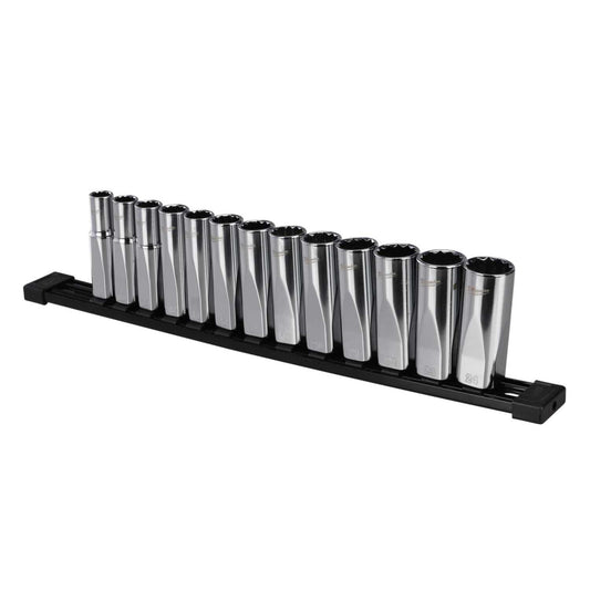 Milwaukee 13 Piece ½" Drive Metric Deep 12-Point Socket Set