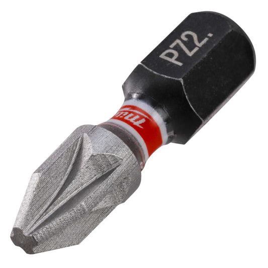 Milwaukee Shockwave™ PZ2 x 25mm Impact Duty Screwdriver Bit (Pack of 3)