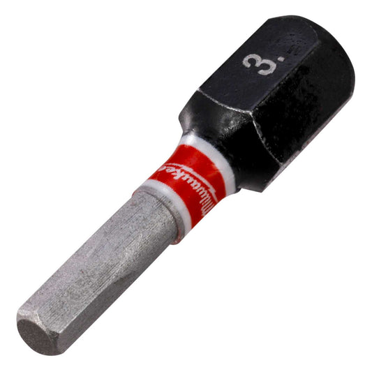 Milwaukee Shockwave™ Hex3 x 25mm Impact Duty Screwdriver Bits (Pack of 3)