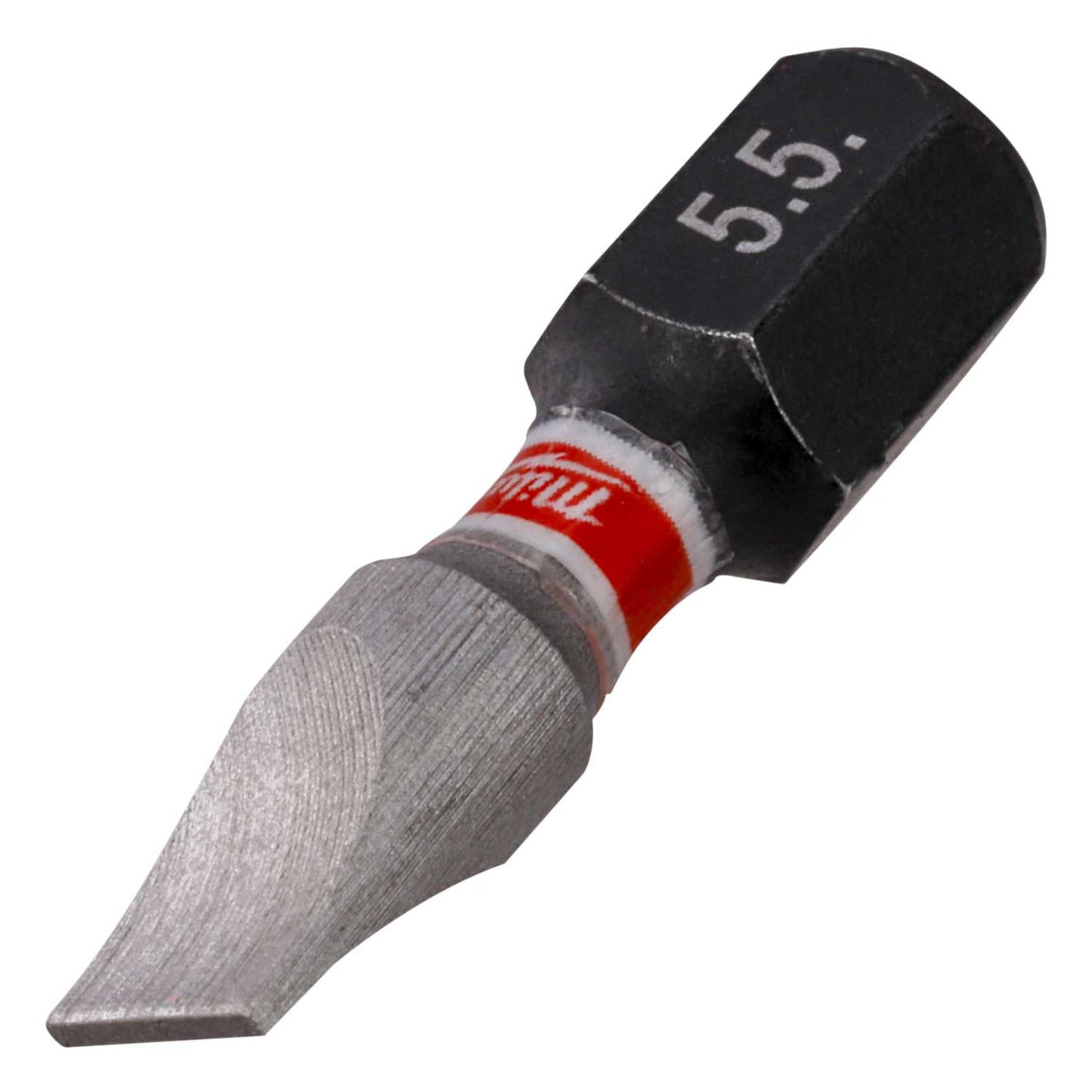 Milwaukee Shockwave™ SL08 x 5.5 x 25mm Impact Duty Slotted Screwdriver Bits (Pack of 3)