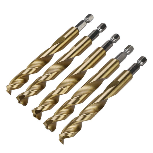 Milwaukee Shockwave™ 10.5mm Red Hex HSS Titanium Nitride Drill Bit (Pack of 5)