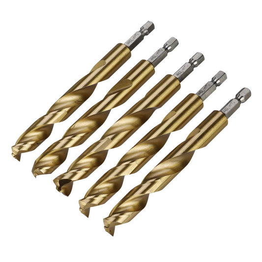 Milwaukee Shockwave™ 11.5mm Red Hex HSS Titanium Nitride Drill Bit (Pack of 5)