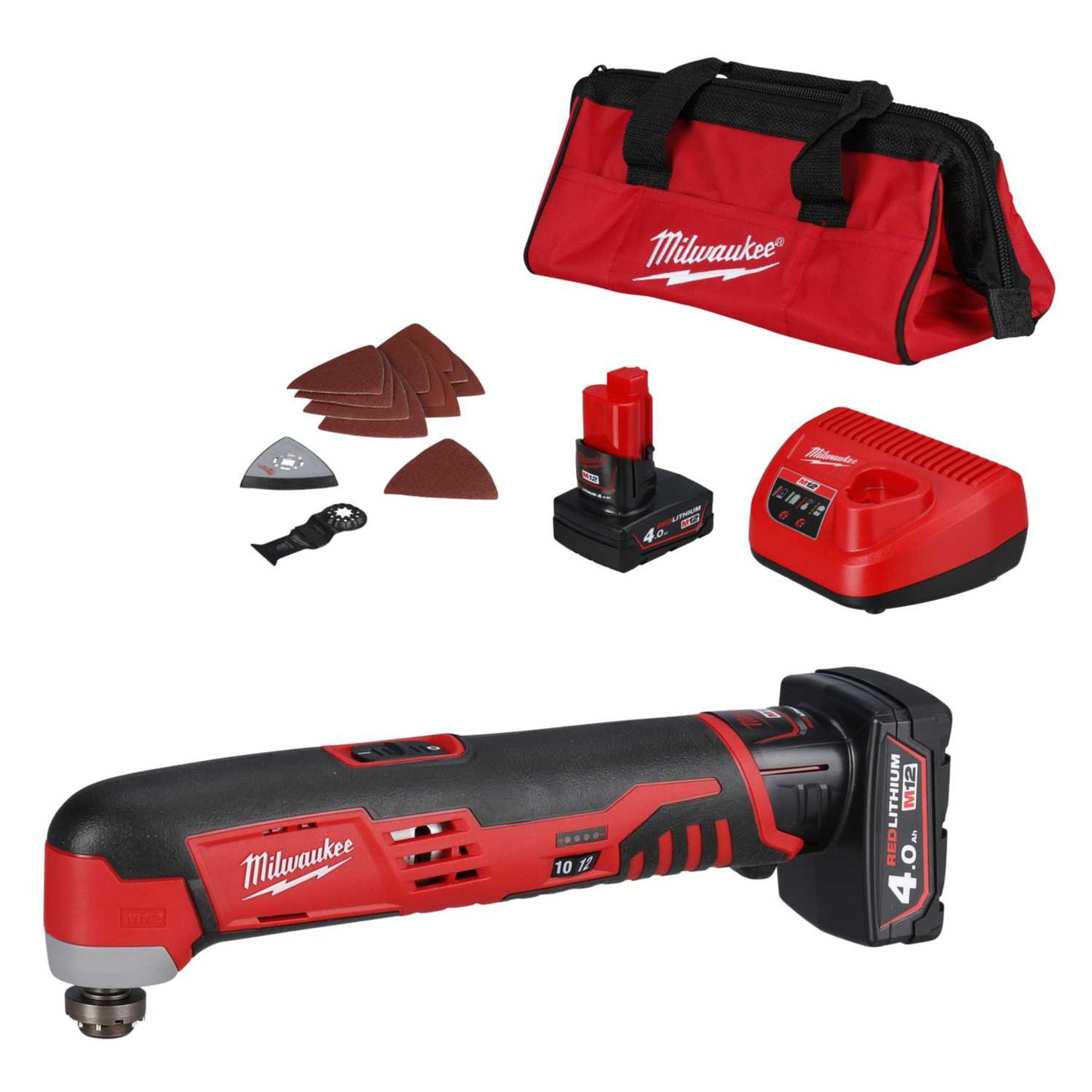 Milwaukee C12MT-402B 12V Sub Compact Multi Tool with 2 x 4.0Ah Batteries