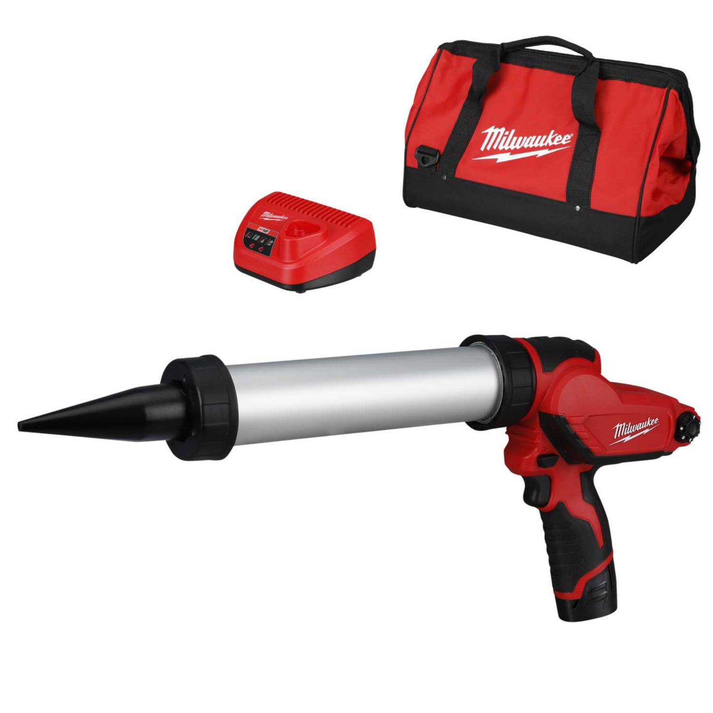 Milwaukee M12PCG/400A-201B 12V Compact Caulk Gun with 1 x 2.0Ah Battery 400ml