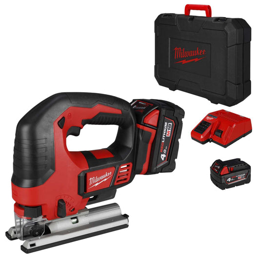 Milwaukee M18BJS-402C 18V Top Handle Jigsaw with 2 x 4.0Ah Batteries