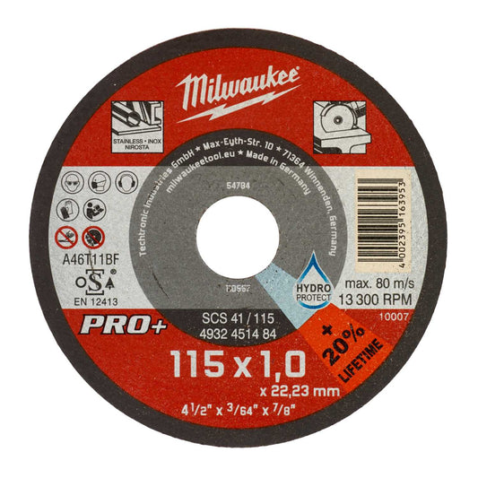 Thin Metal Cutting Discs 115 x 1 x 22mm (Sold in 1's)