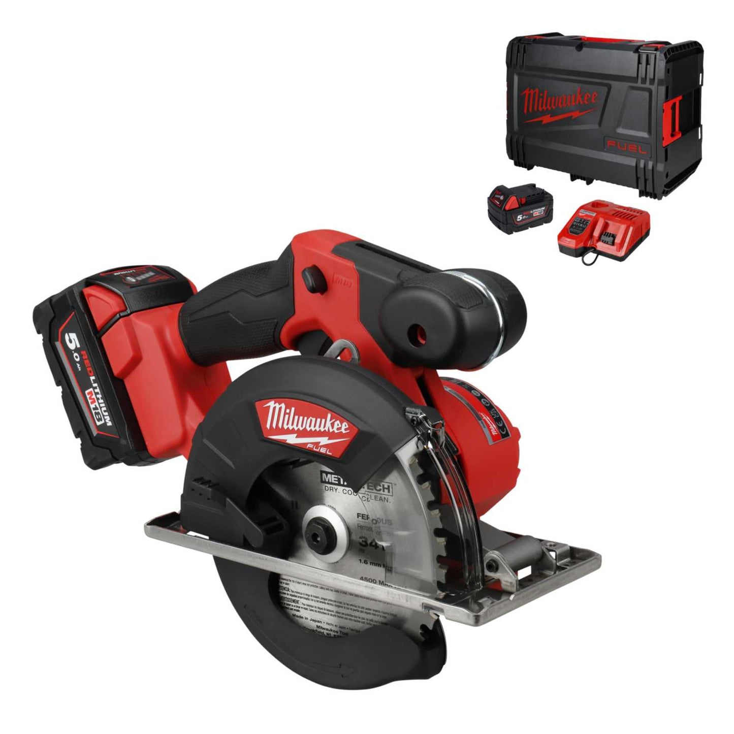 Milwaukee M18FMCS-502X 18V Fuel™ 150mm Metal Circular Saw with 2 x 5.0Ah Batteries